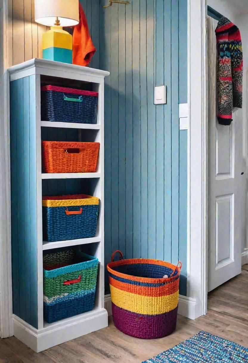 18. Colorful Basket Storage Ideas