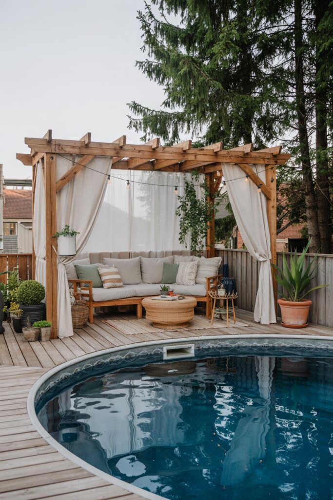 12. Shaded Retreat with a Deck and Pergola