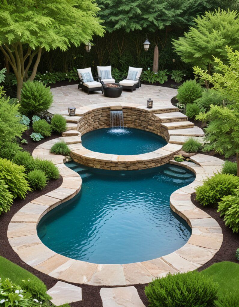Transforming Backyards with Beautiful Crescent-Shaped Swimming Pools