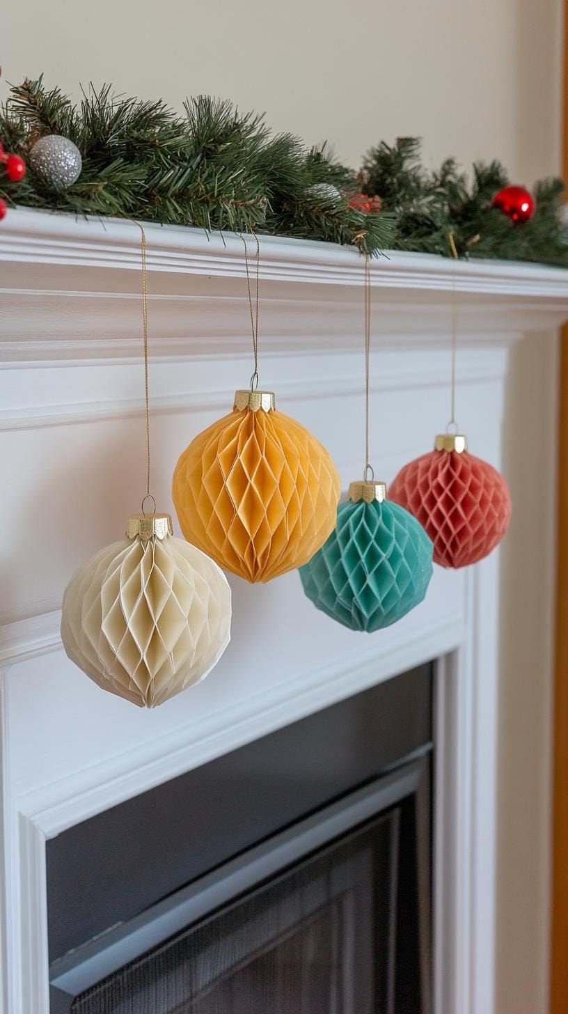 13. Diamond-shaped hanging paper lantern ornaments - photo 2