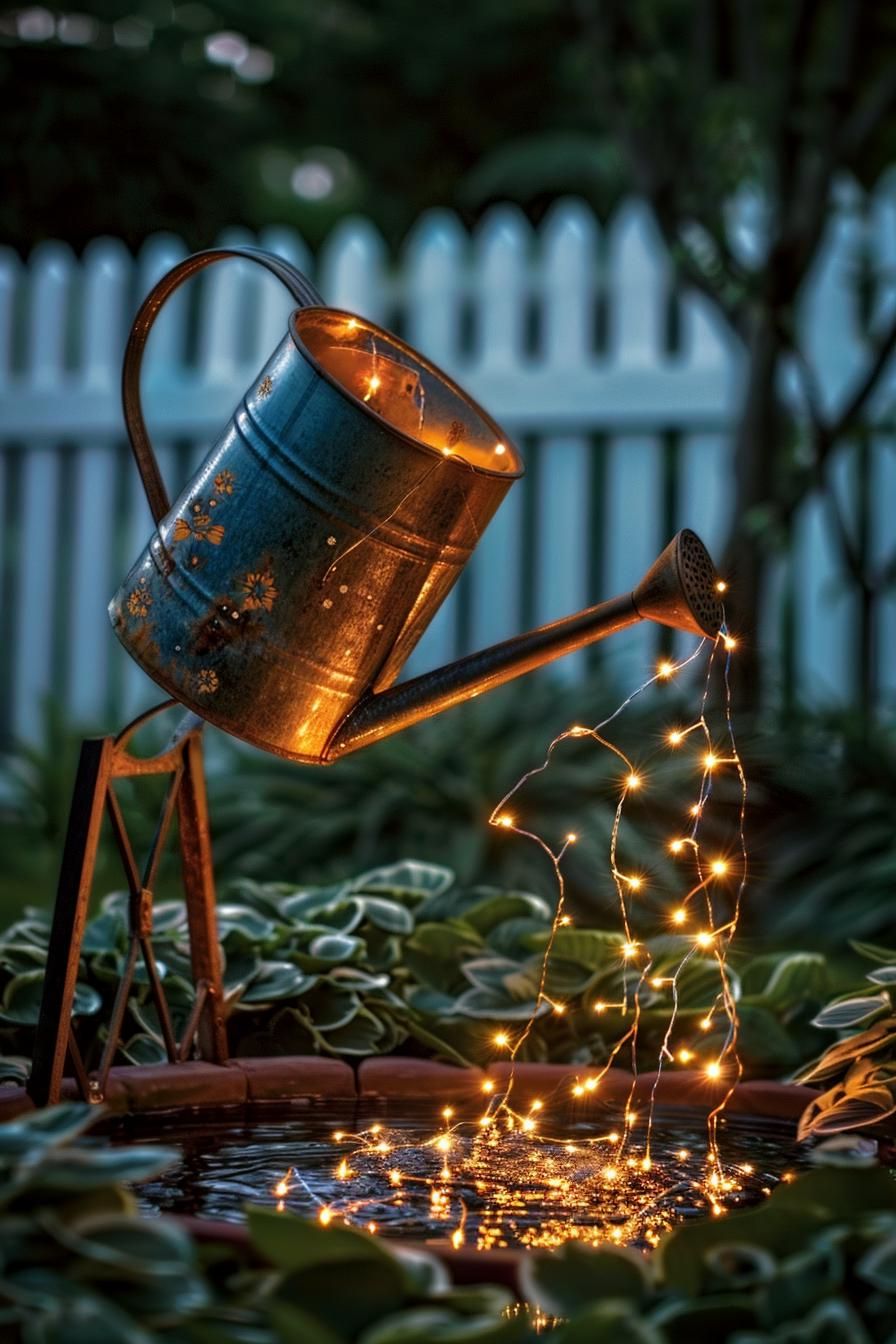 14. Watering Can Lantern Display - photo 2