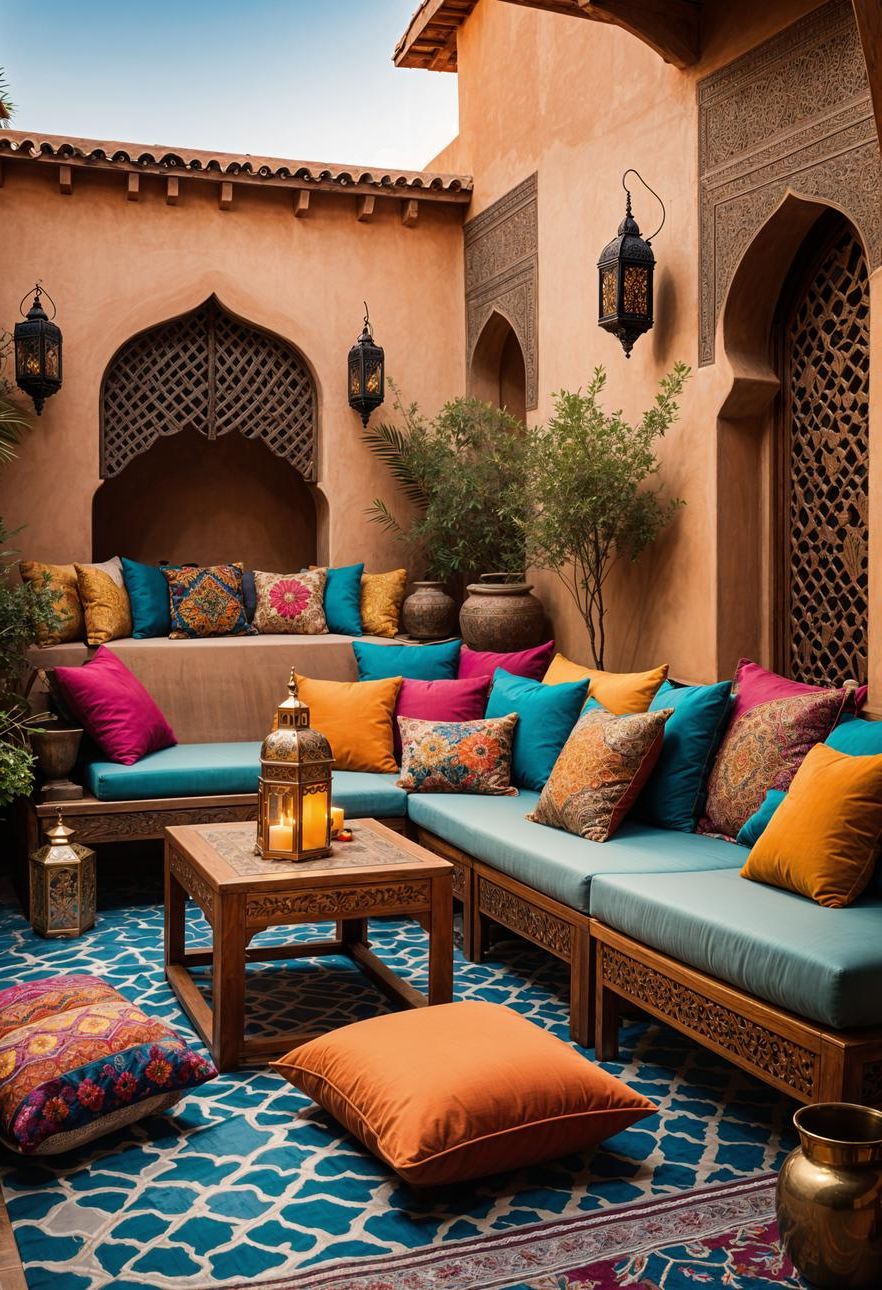 3. Moroccan-Style Patio Styling