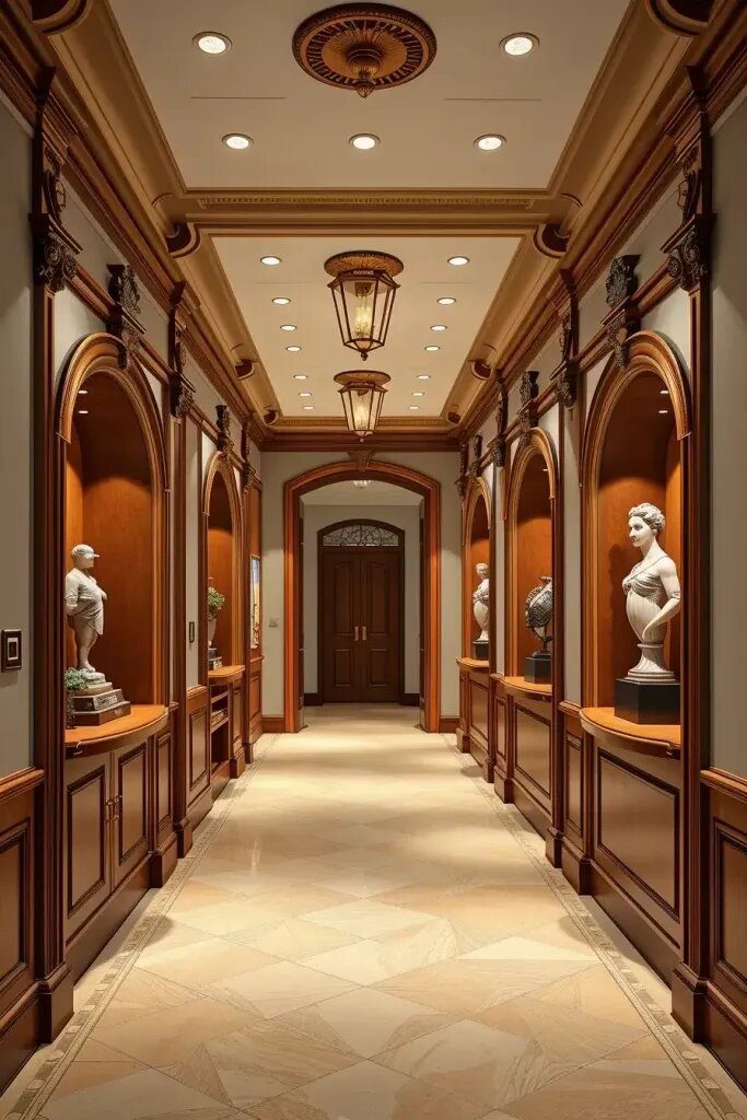 Carved Timber Surrounds for Hallway Niches - photo 2