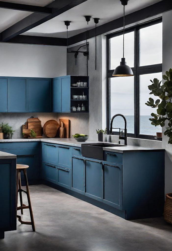 31. Bold Blue Kitchen Makeover Ideas