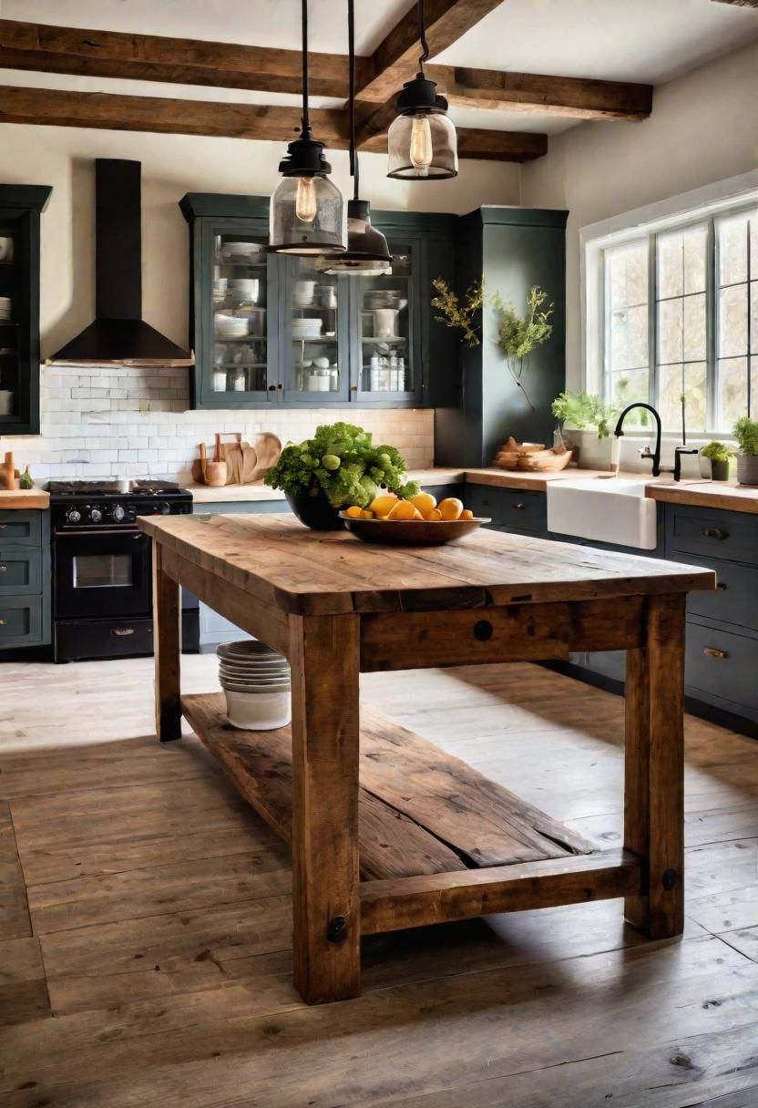 33. Converting a Farm Table into a Kitchen Island