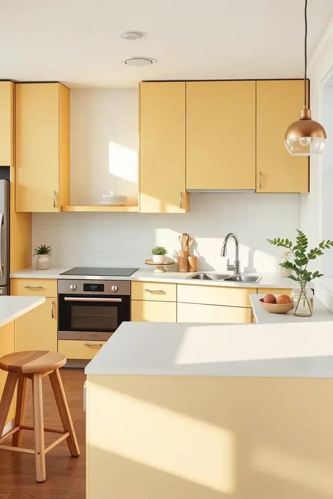 Minimalist Kitchens Warmed Up With Yellow Accents - photo 2