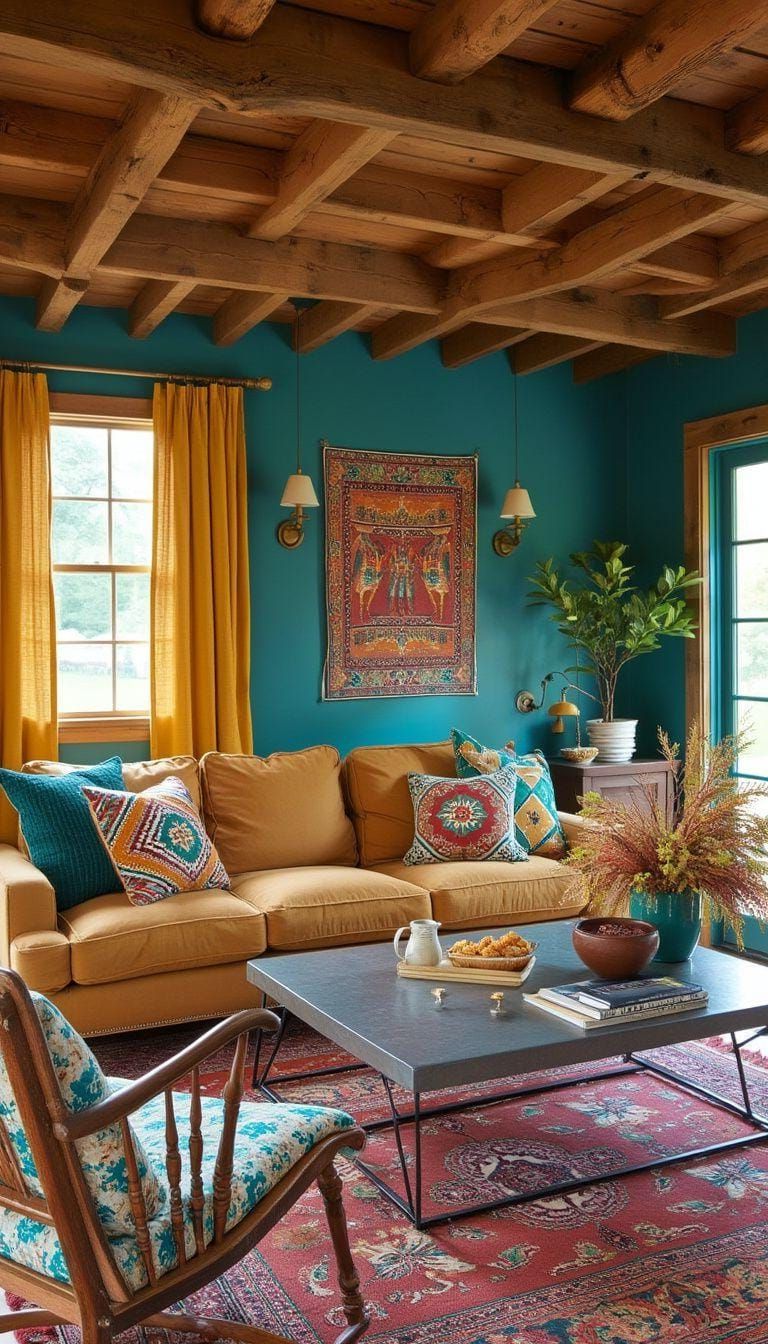 5. Bold Vintage Color Mix
