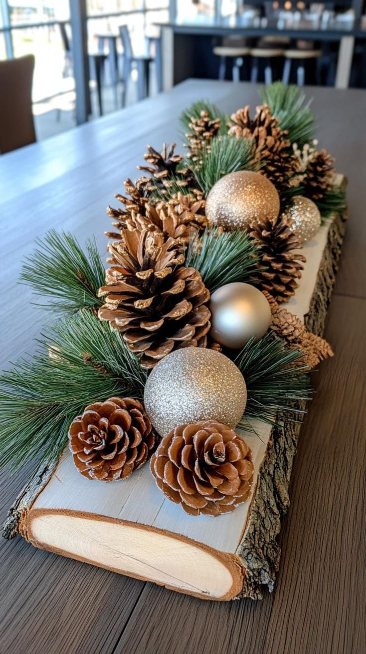 6. Metallic Pinecone Centerpiece Inspiration - photo 2