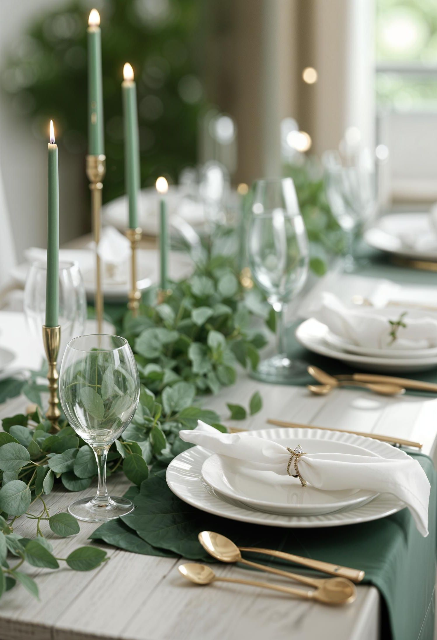 4. Eucalyptus Table Runner Ideas - photo 2