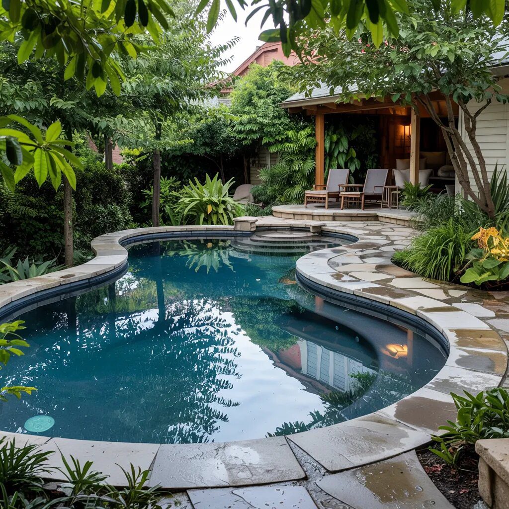 Curved Pool Shapes for Visual Interest