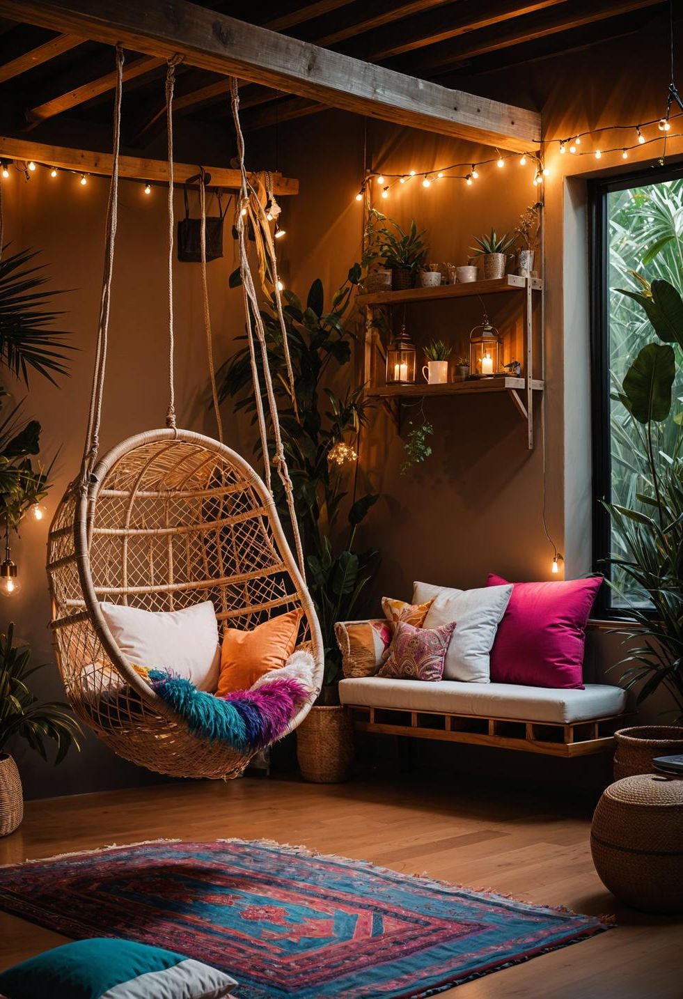 3. Cozy Rattan Swing Chair Corner - photo 3