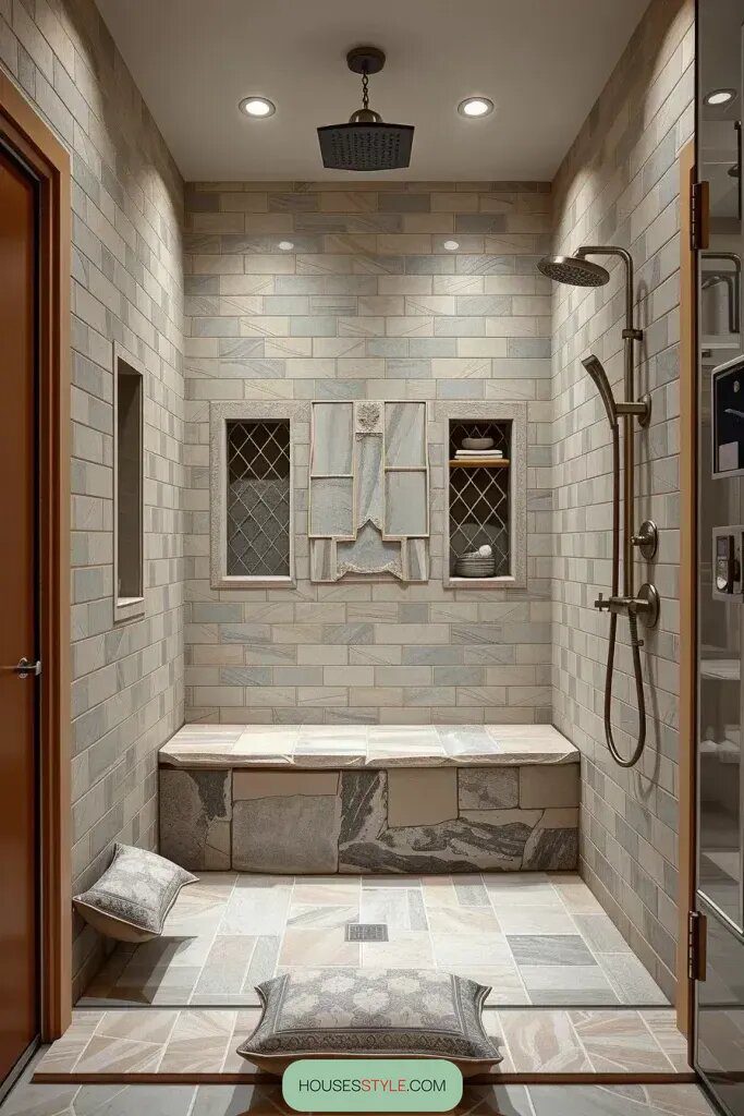 Add a Custom Shower Bench or Hammam Seat