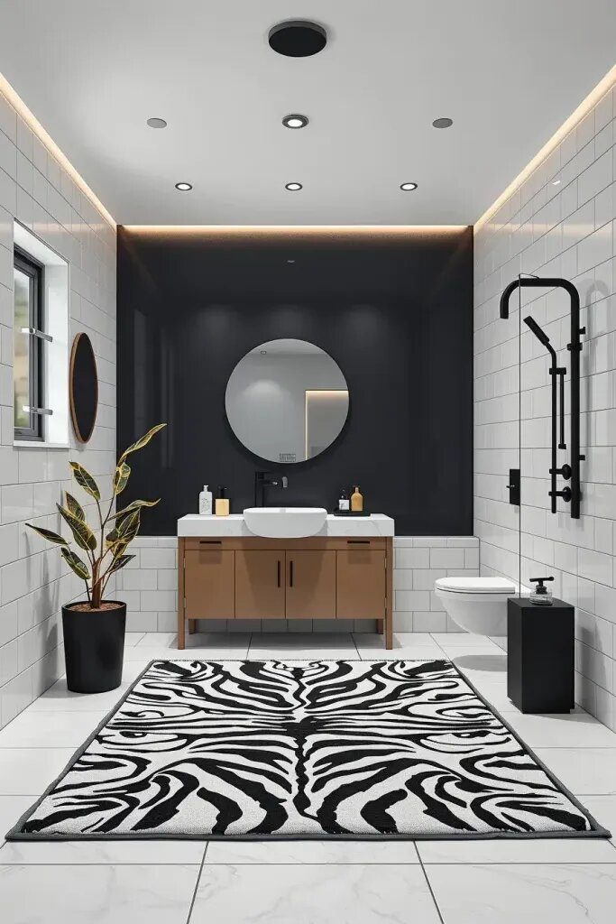 1. Simple Bathrooms With a Wild Touch - photo 2