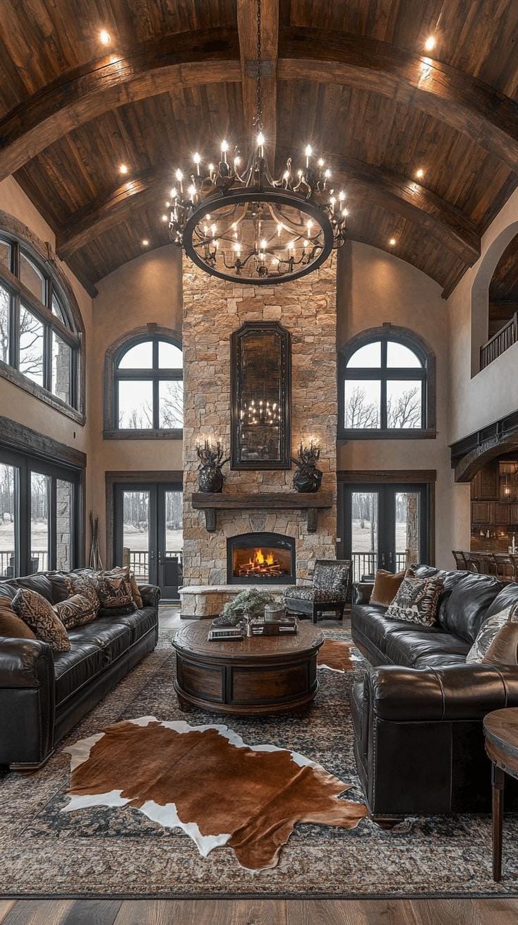23. Grand Living Space With Stone Archways - photo 4