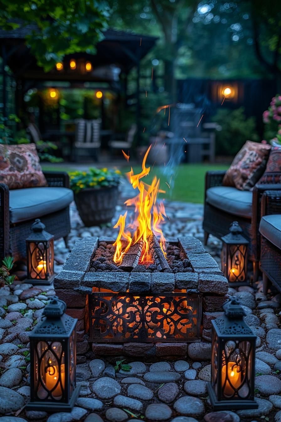 6. Vintage Brick Fire Pit Ideas - photo 2