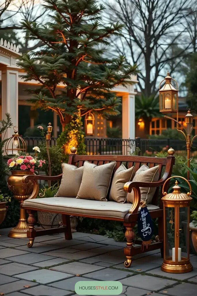 Gold and Brass Accents That Make Benches Stand Out - photo 2