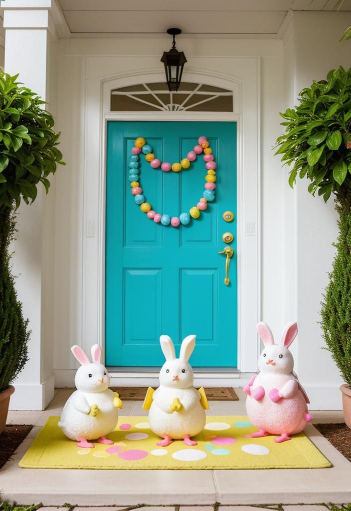 17. Peeps-Themed Easter Door Mat
