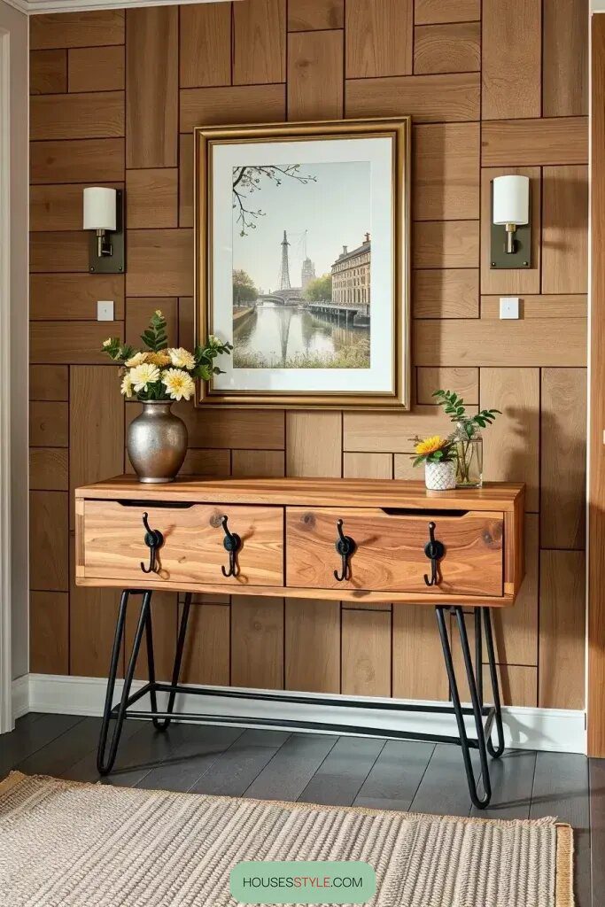 Blending Warm Wood with Cool Metal Accents