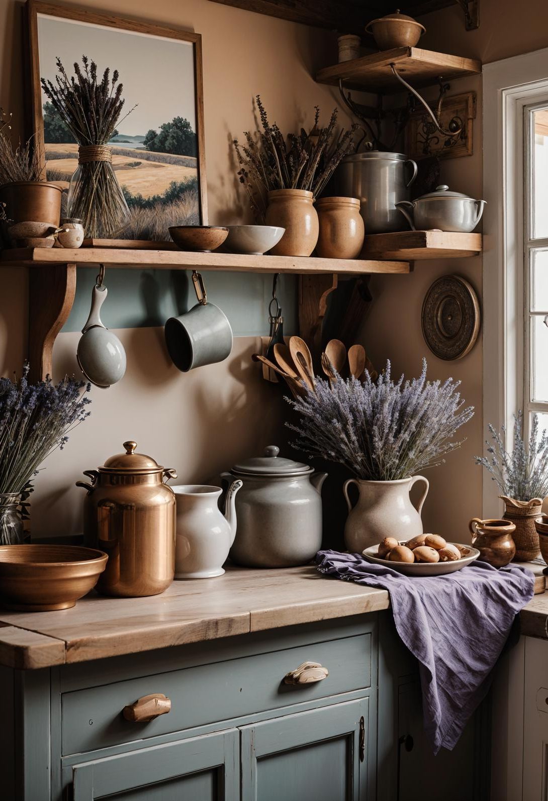19. French Country Boho Kitchen