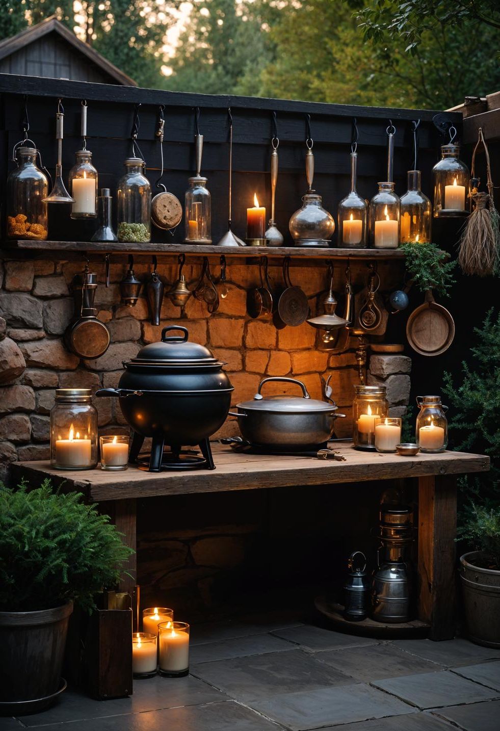 21. Harry Potter-Themed Kitchen Patio Magic