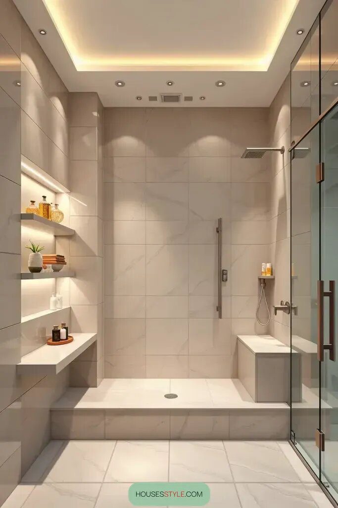 Extra Storage With Oversized Shower Nooks - photo 2