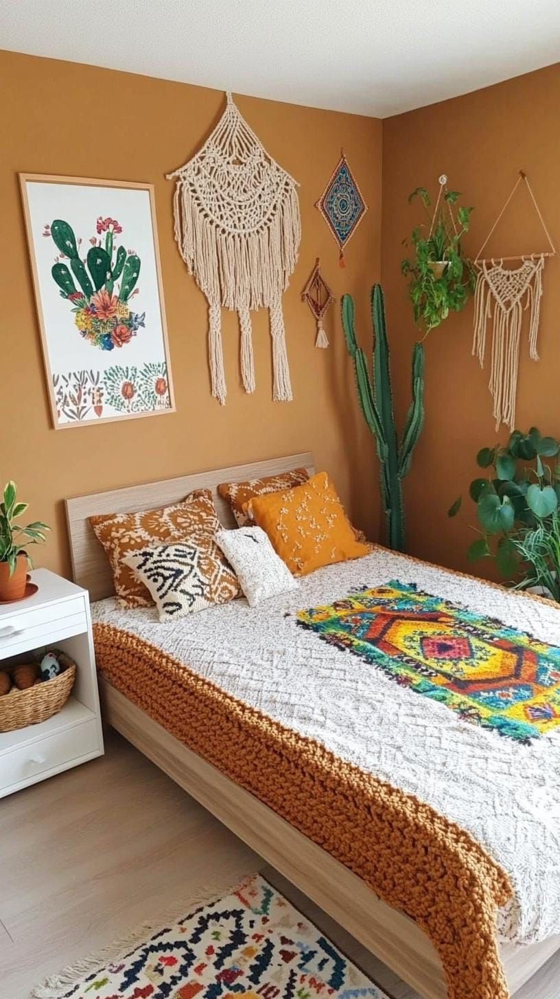 2. Combine Cacti Prints With Macramé Décor - photo 2