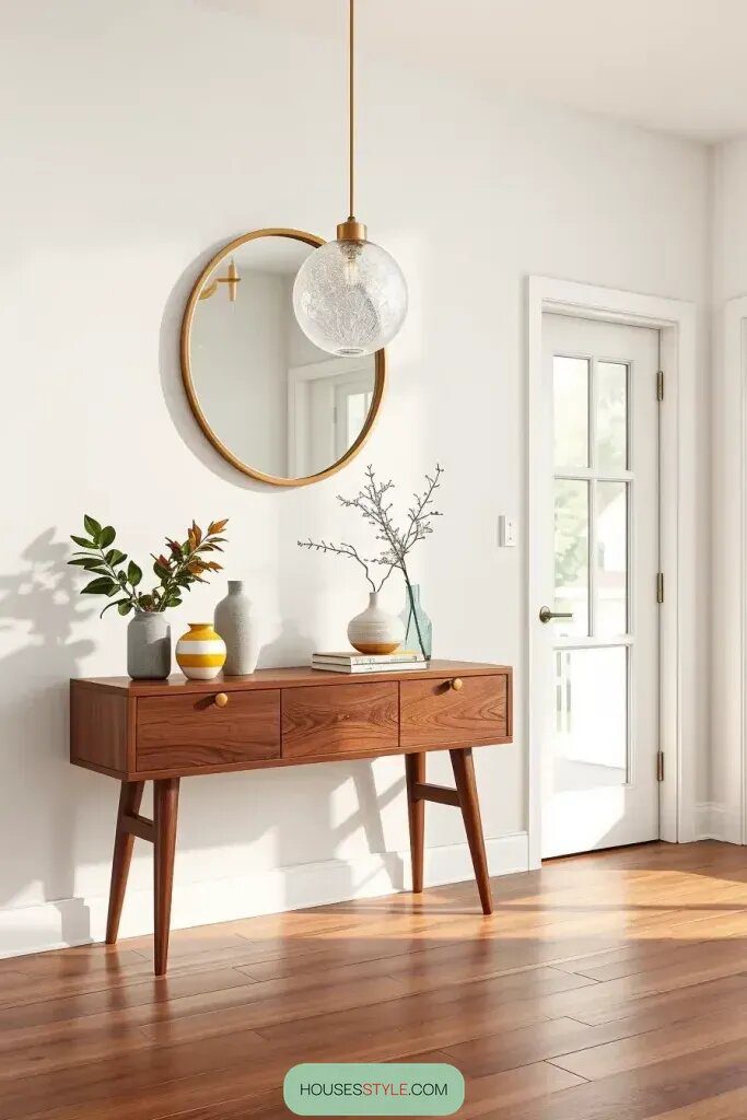 Elegant Mid-Century Modern Entryway Style