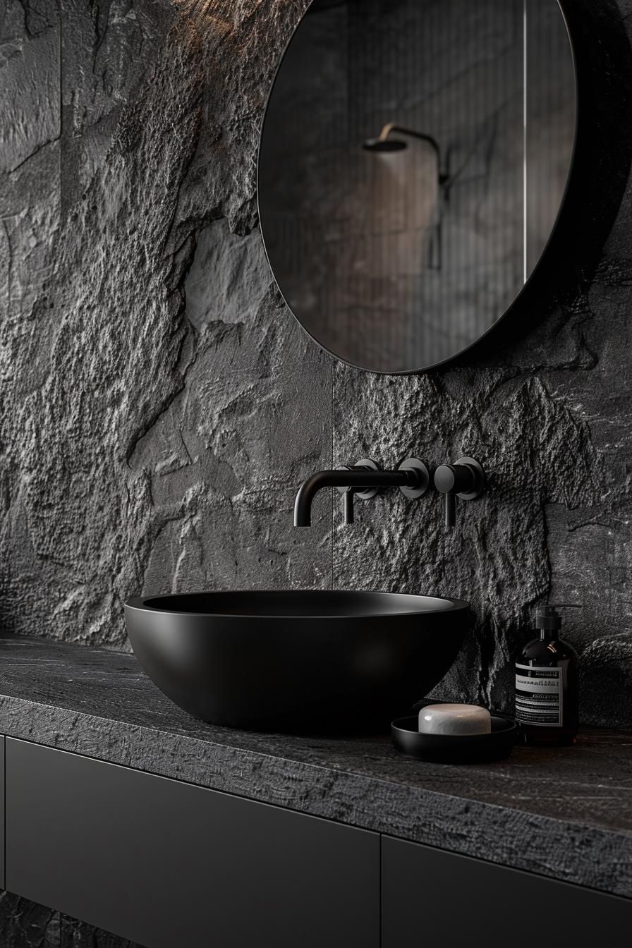 10. Striking All-Black Bathroom Looks