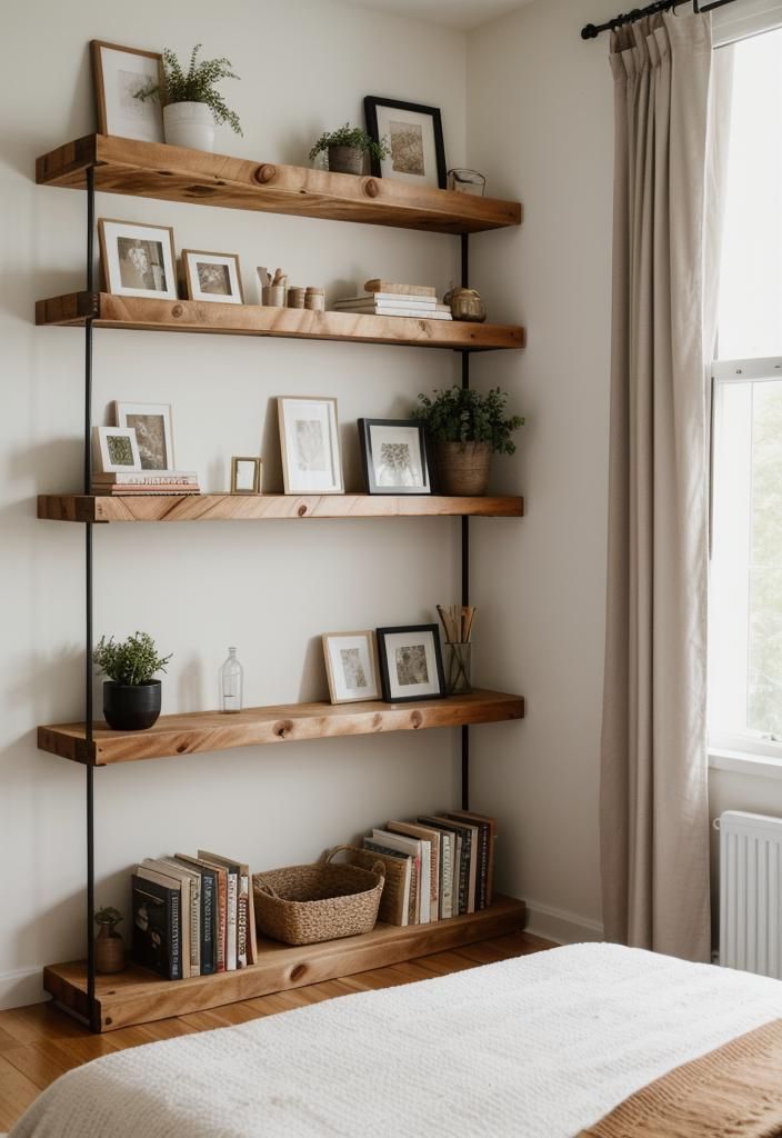 31. DIY Natural Wood Shelving - photo 2