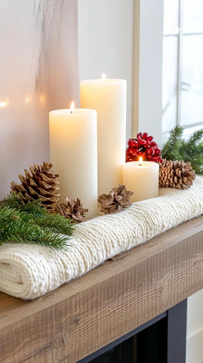 6. Winter Knit Mantle Decor Proposal