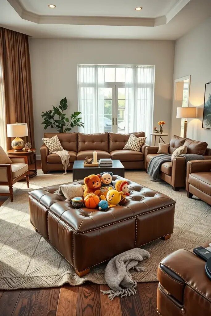 Two-in-One Ottoman Comfy Seating with Extra Storage