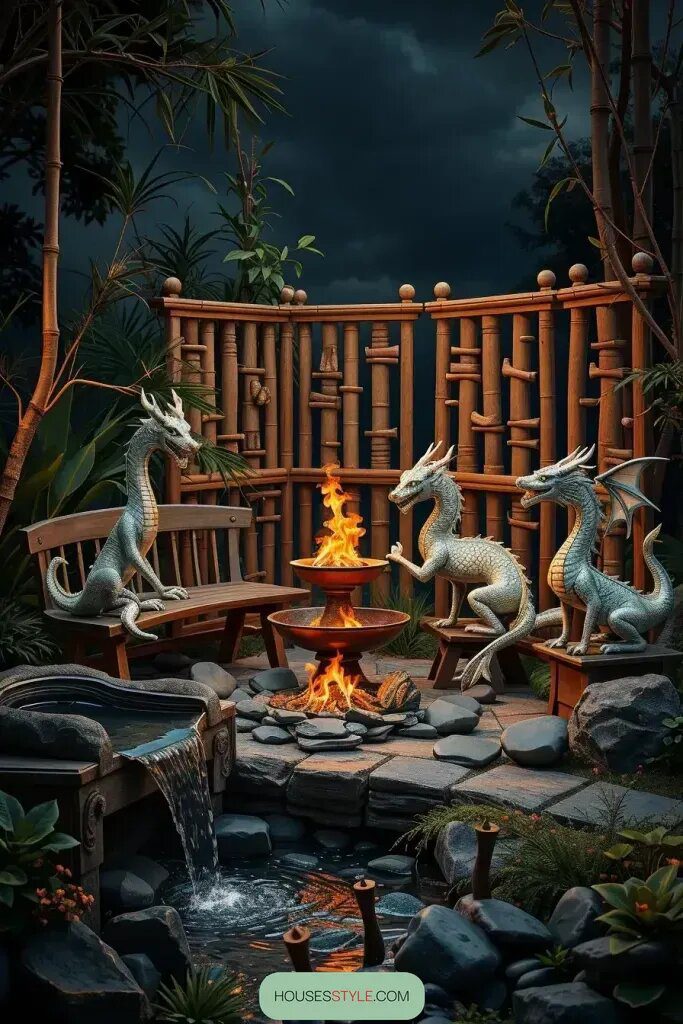 Dragon Figurines for a Fantasy-Inspired Yard