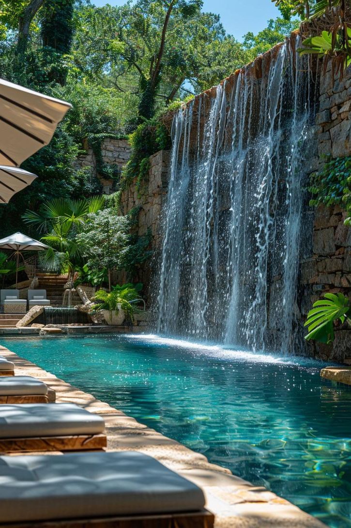 13. Rock Waterfall Pool Landscapes - photo 2