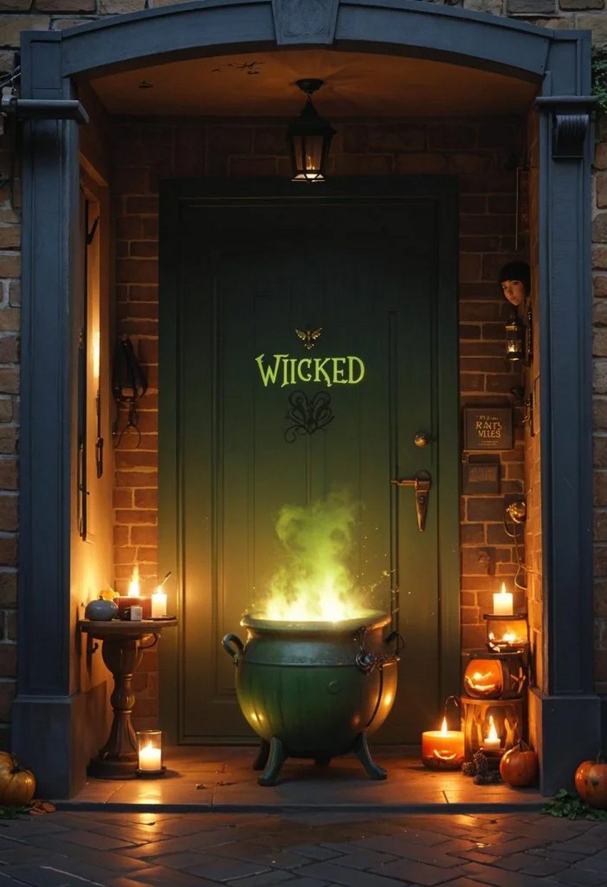 10. Cauldron Entrance Halloween Decor - photo 3