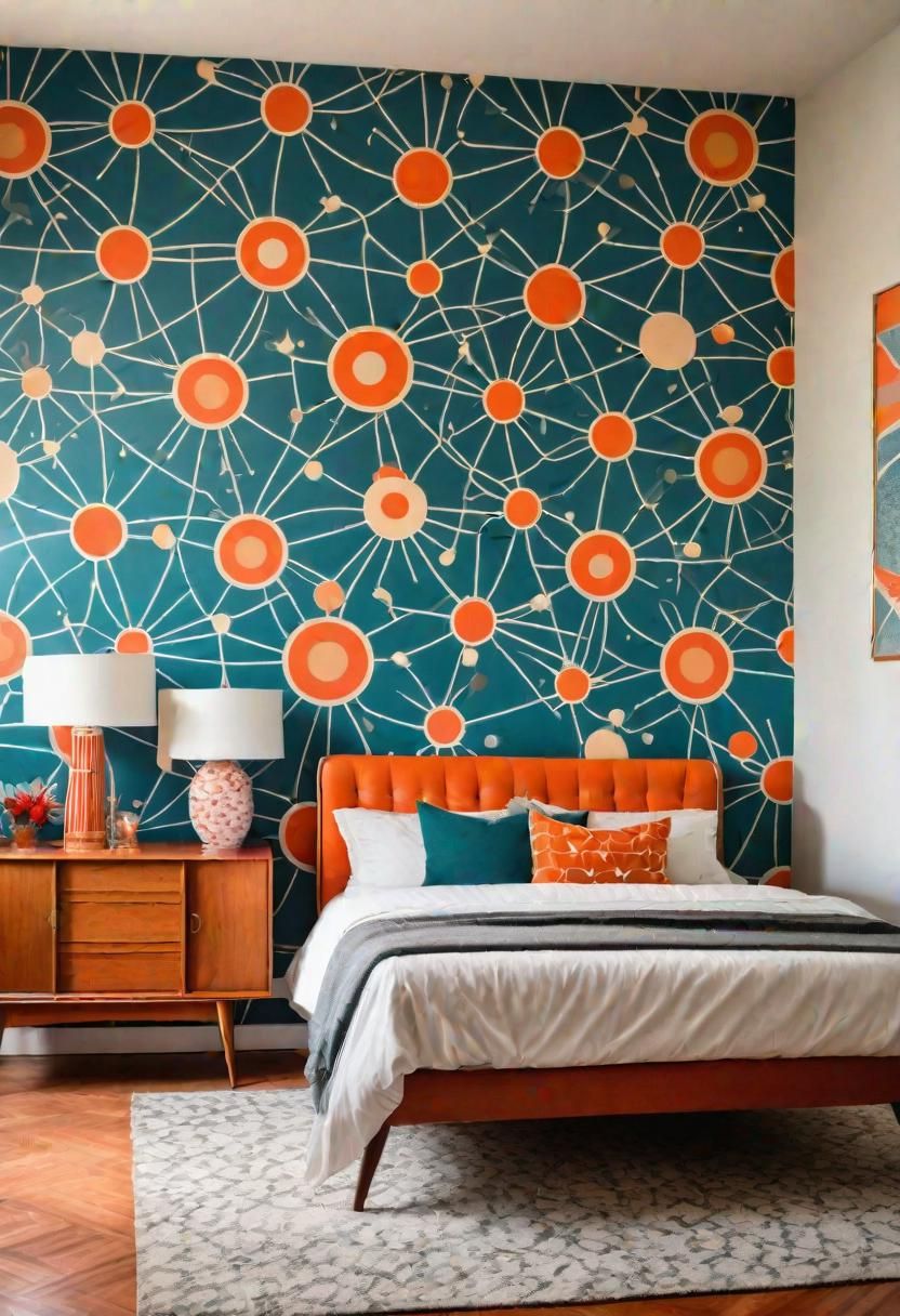 18. Retro Wallpaper for an Accent Wall