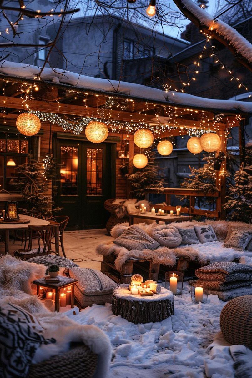 16. Warm and Cozy Winter Patio