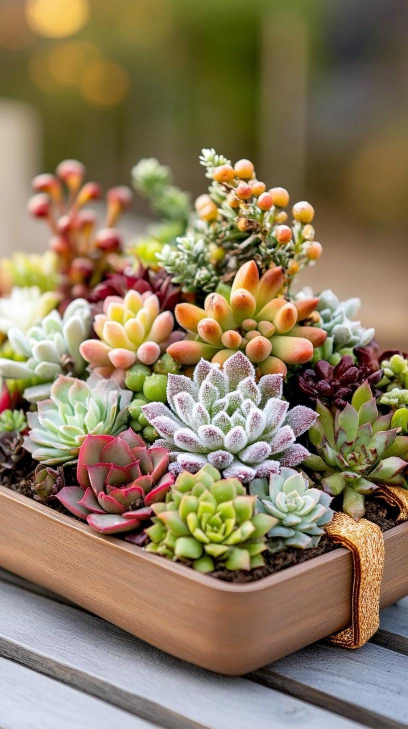 5. Frosty Succulents With Velvet Accents - photo 3