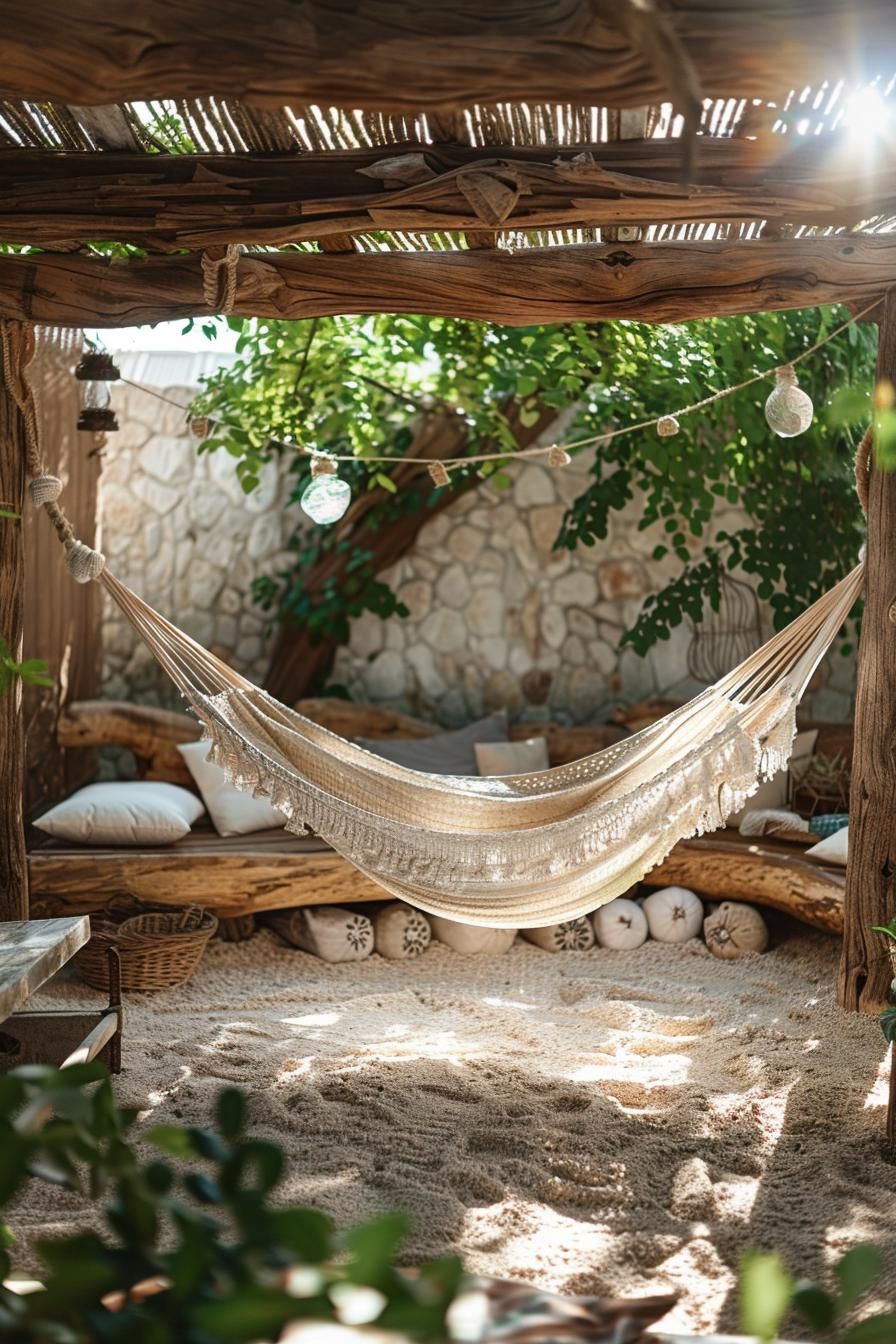 12. DIY Driftwood Hammock Stand - photo 2