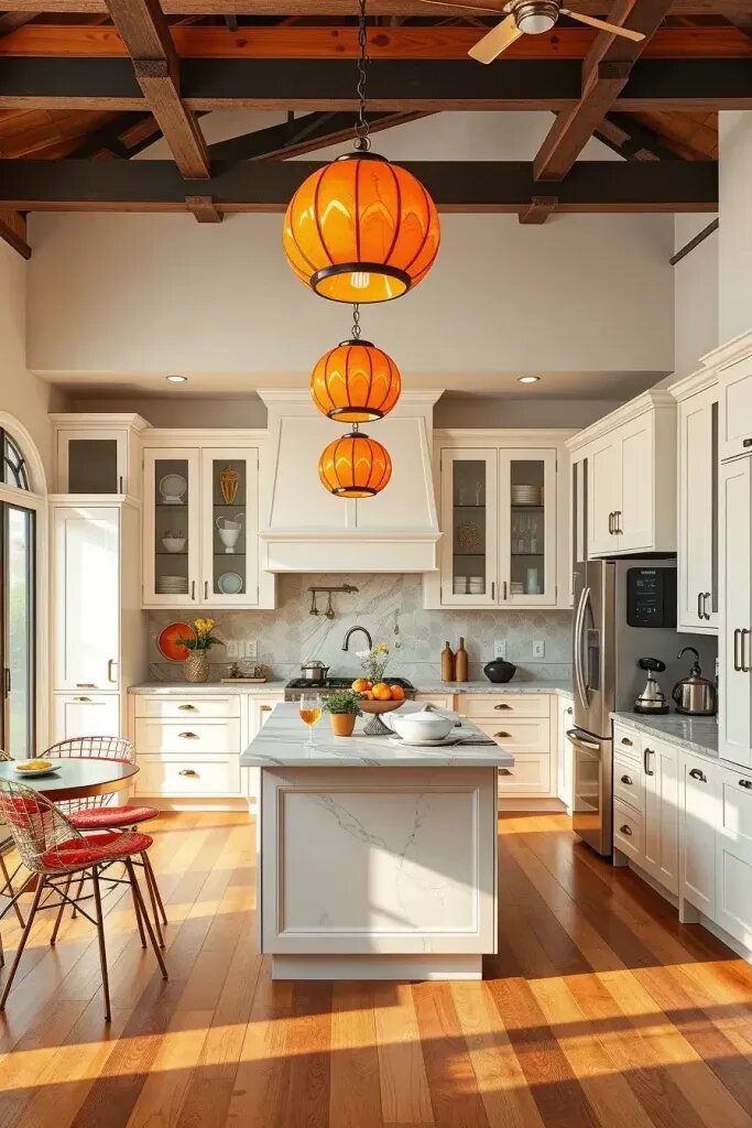 50s-Style Ceiling Fixtures in Bright Colors - photo 2