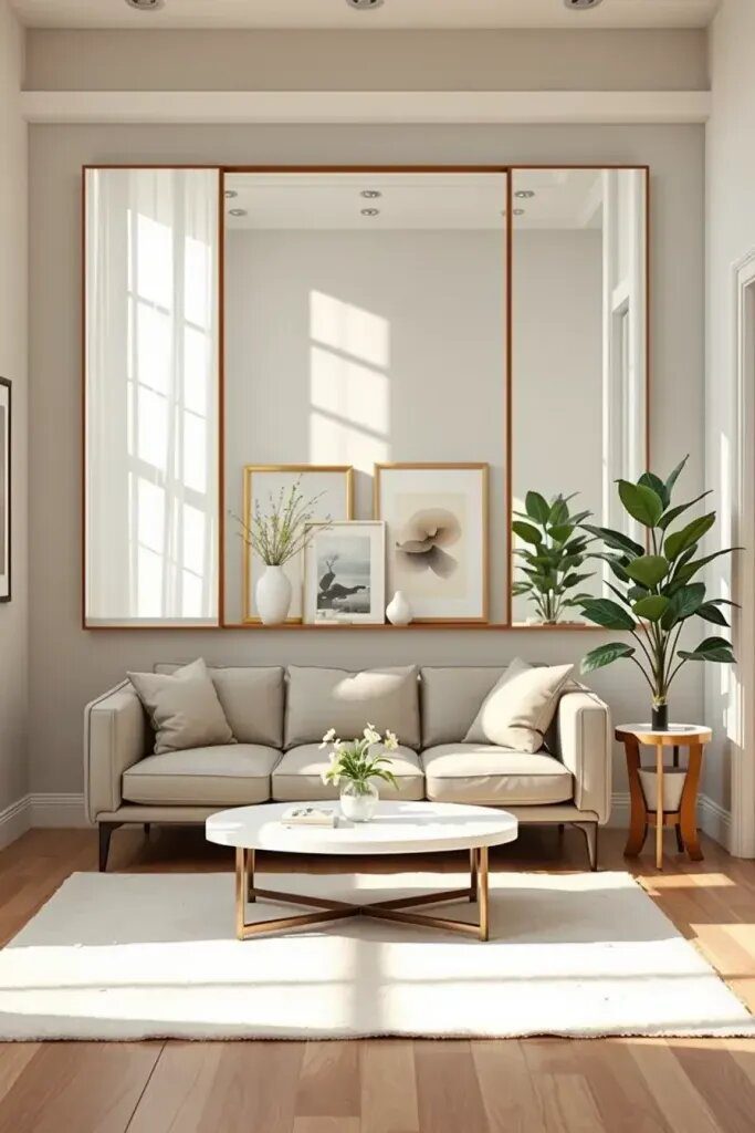 Using Mirrors To Enhance A Small Living Room - photo 2