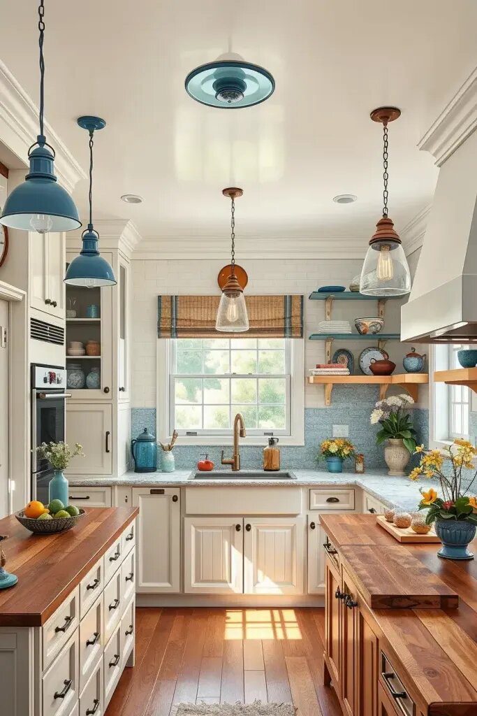 Sage and Blue Lighting Fixtures for a Luxe Feel