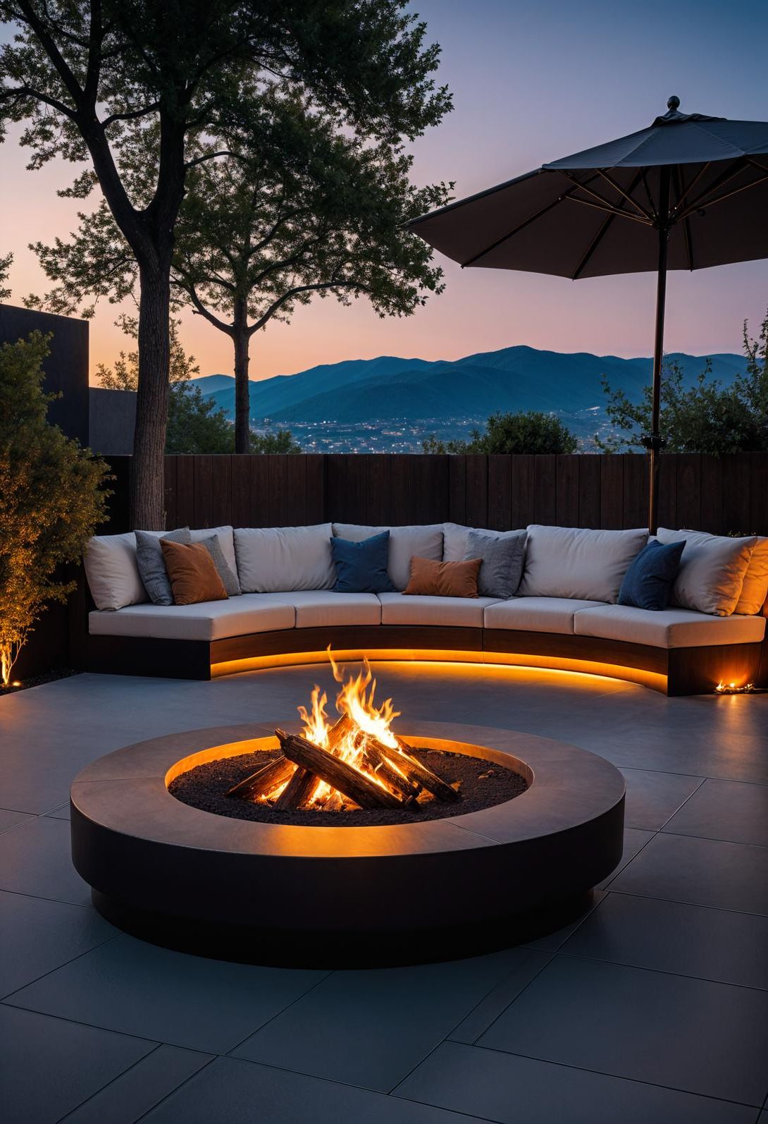 1. Modern Sunken Fire Pit Ideas - photo 3