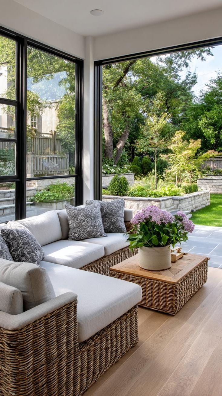 18. Modern Glass Walls for a Sunroom Porch