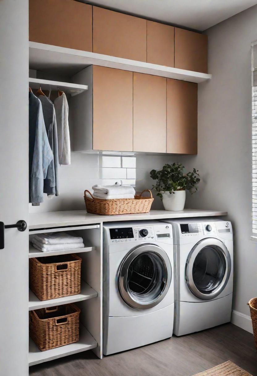 1. Space-Saving Laundry Room Setup