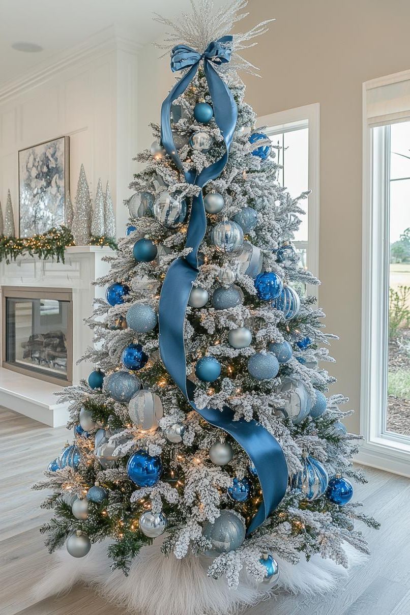 14. Blue and Silver Living Room Theme - photo 2
