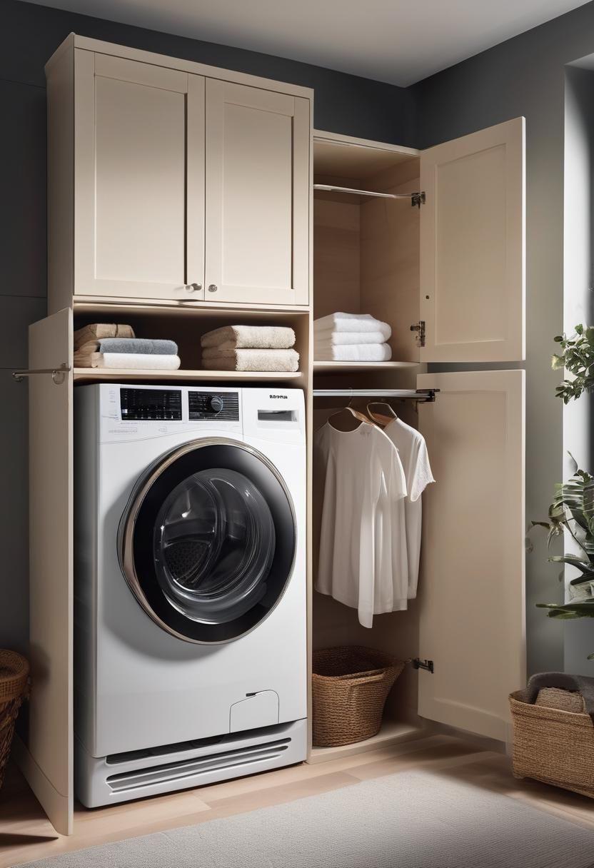 3. Ironing Board Drawer Cabinet