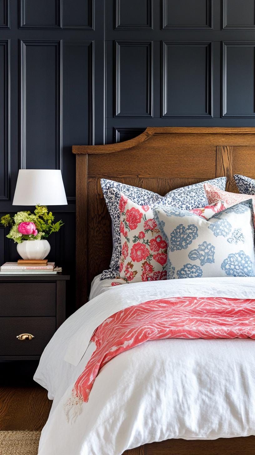 18. Eclectic Pillows, Throws, And Vintage Linens On The Bed - photo 3