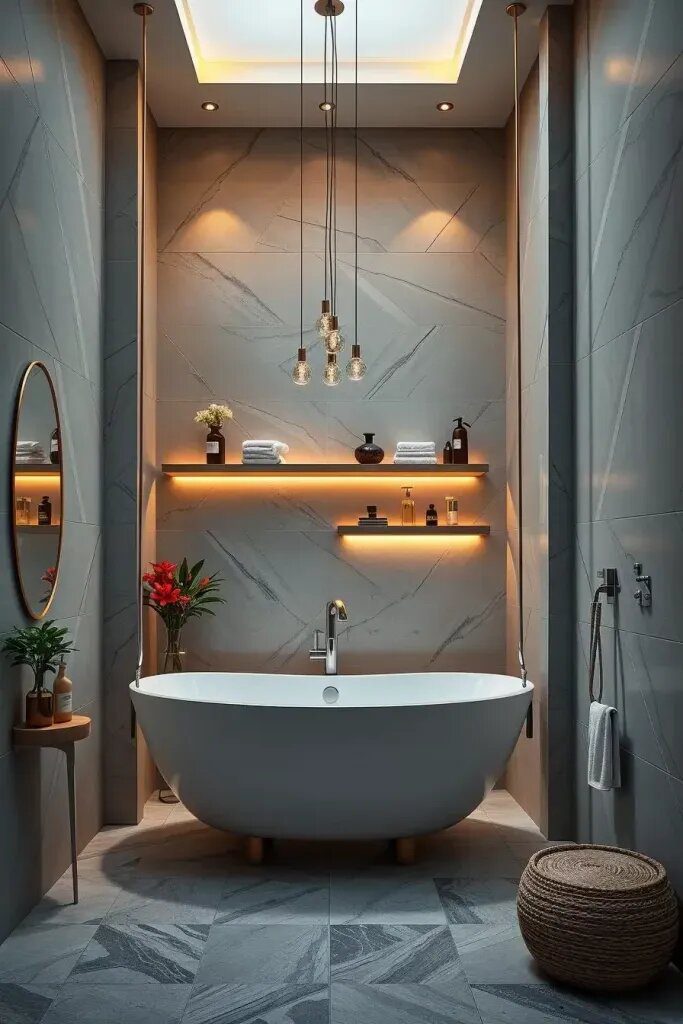 Suspended Bathtubs Mounted from the Ceiling