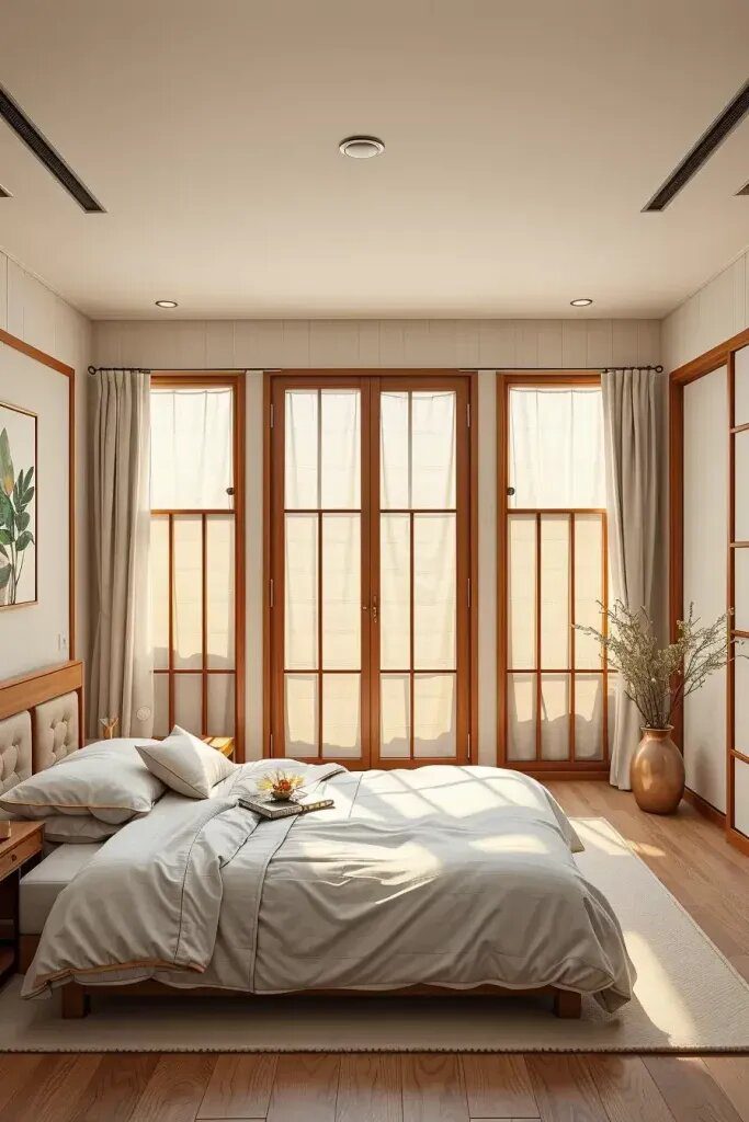 Shoji Screens Paired with Scandinavian Curtains - photo 2