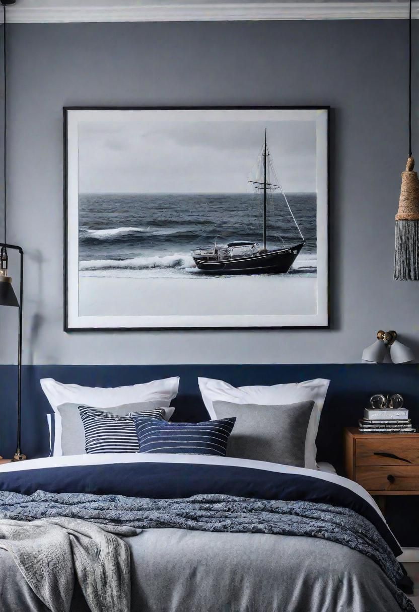 45. Nautical-Themed Grey Bedroom Ideas